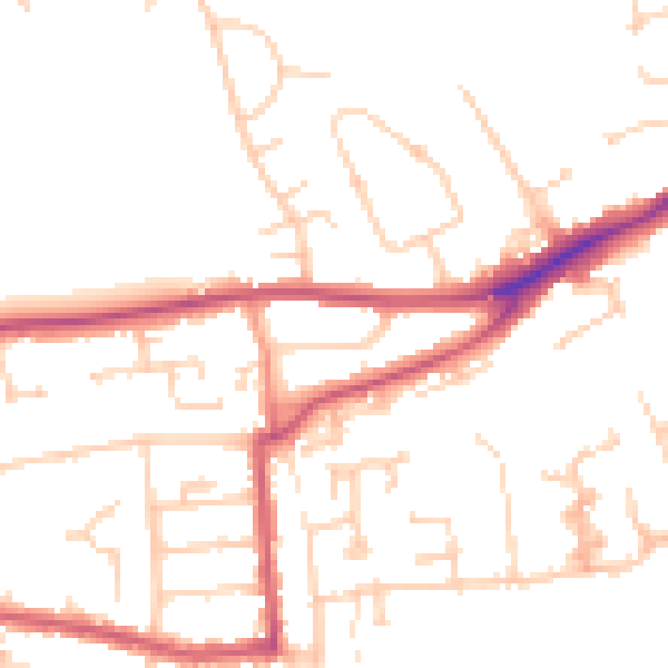 Daytime road noise heatmap for RG4 5HP