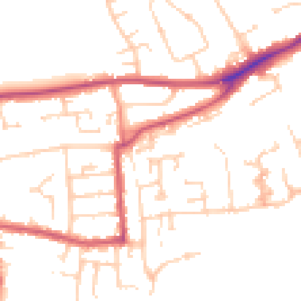 Daytime road noise heatmap for RG4 5LB