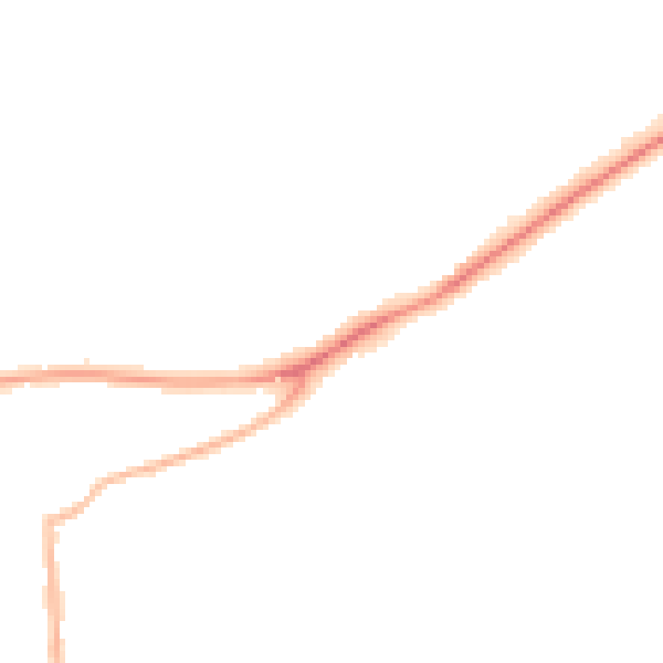 Night-time road noise heatmap for RG4 5LN
