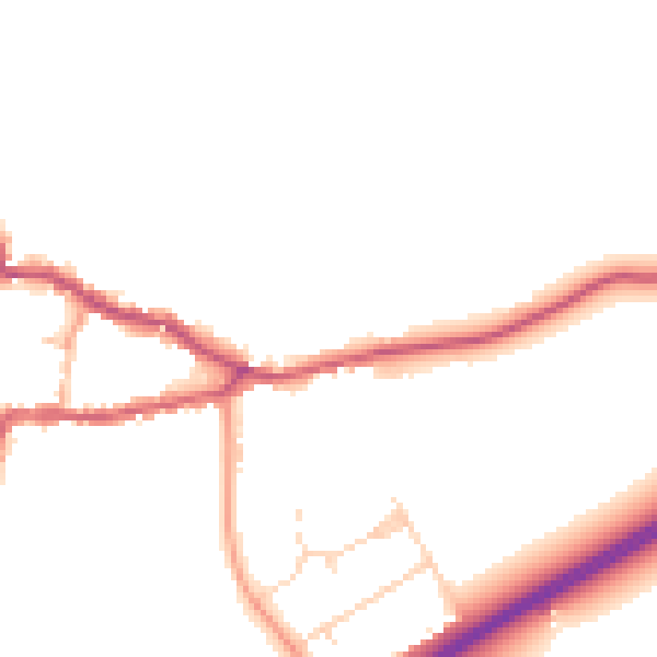 Daytime road noise heatmap for RG4 6AF