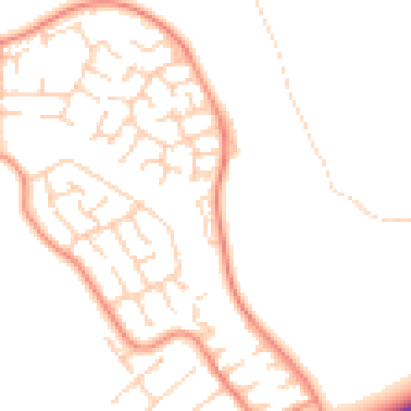 Daytime road noise heatmap for RG4 6QT