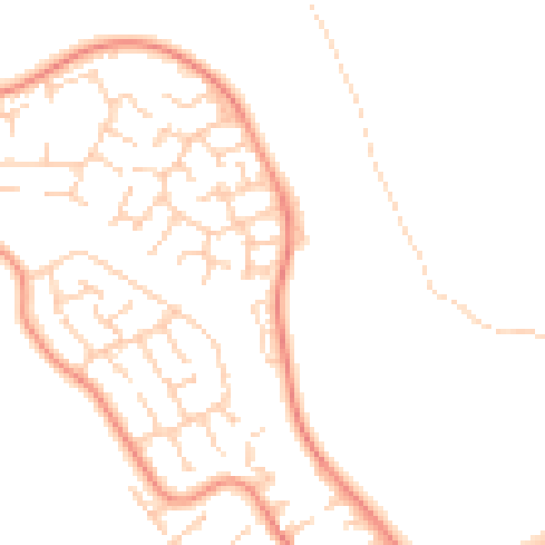 Daytime road noise heatmap for RG4 6RG