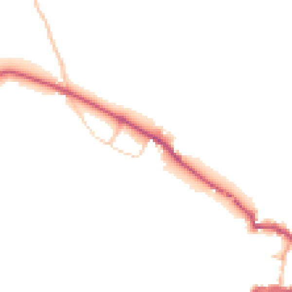 Daytime road noise heatmap for RG4 6TN