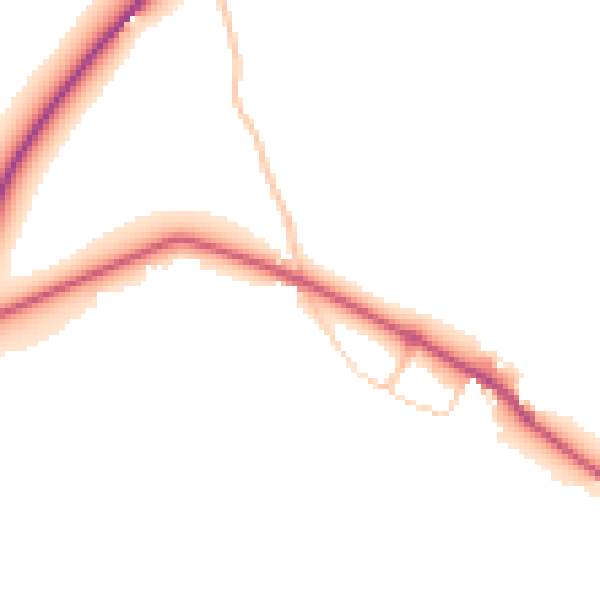 Daytime road noise heatmap for RG4 6TP