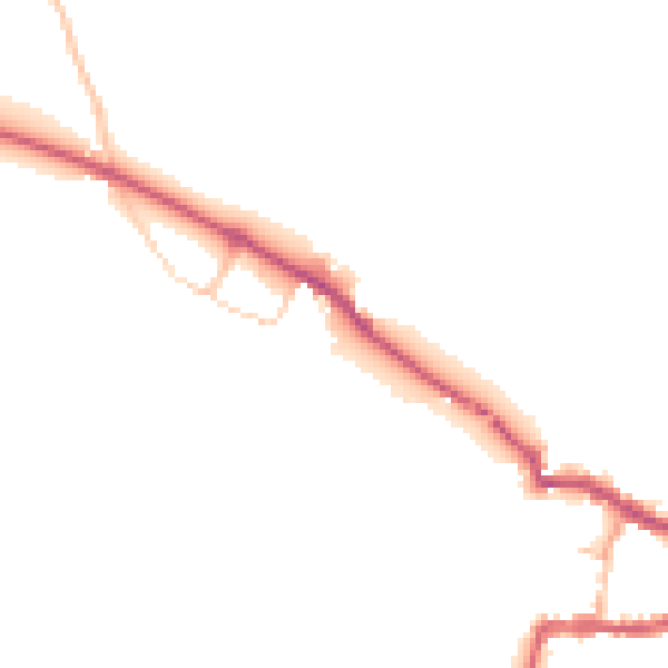 Daytime road noise heatmap for RG4 6TS