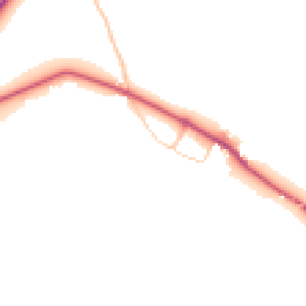 Daytime road noise heatmap for RG4 6TT