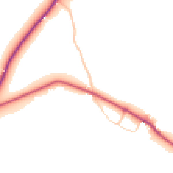 Daytime road noise heatmap for RG4 6TU