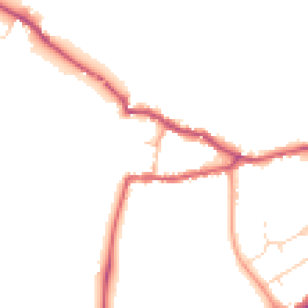 Daytime road noise heatmap for RG4 6UP