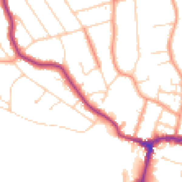 Daytime road noise heatmap for RG4 7AL