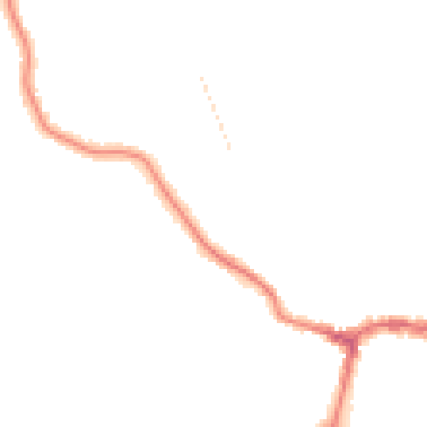 Night-time road noise heatmap for RG4 7AL