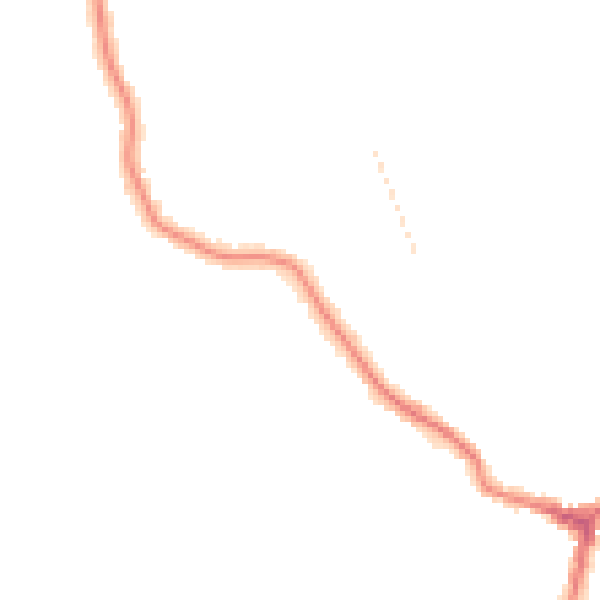 Night-time road noise heatmap for RG4 7DJ