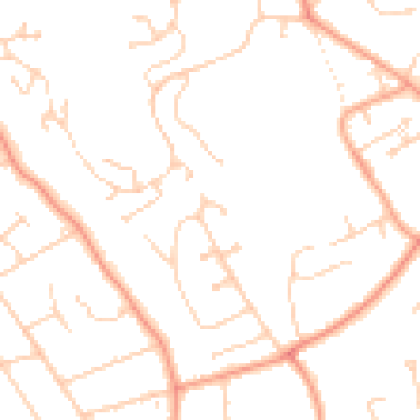 Daytime road noise heatmap for RG4 7QA