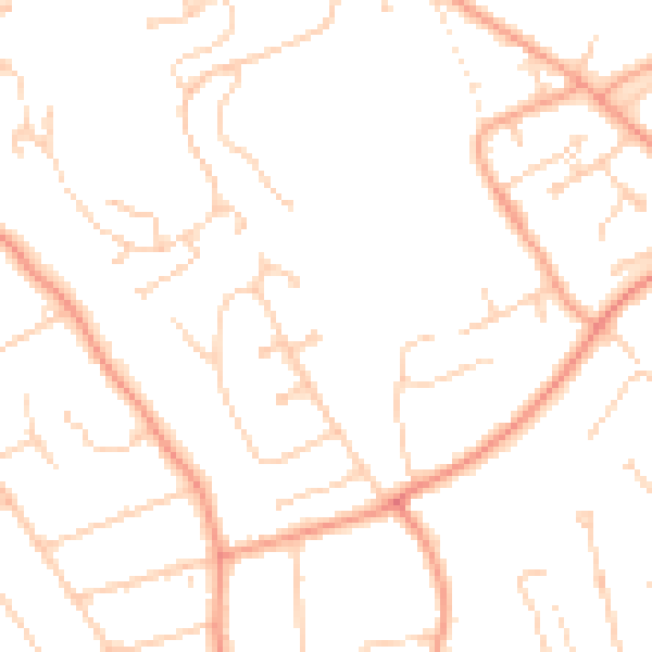 Daytime road noise heatmap for RG4 7QH