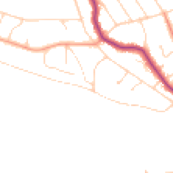 Daytime road noise heatmap for RG4 7TG