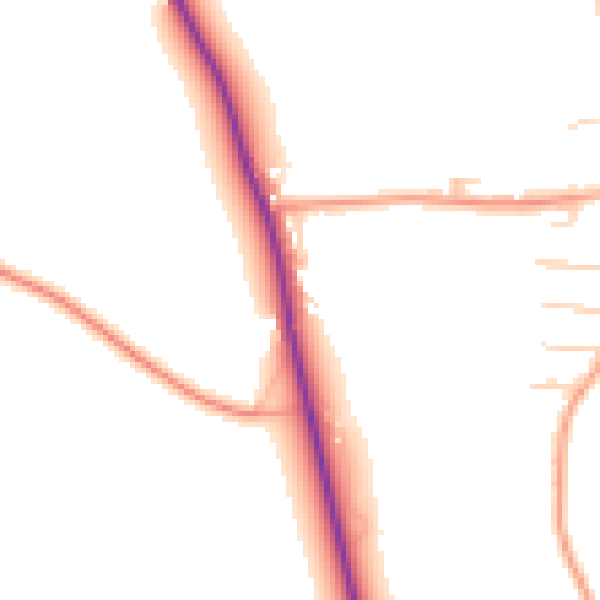 Daytime road noise heatmap for RG4 7UE