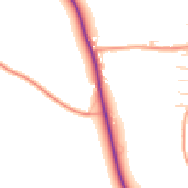 Daytime road noise heatmap for RG4 7UF