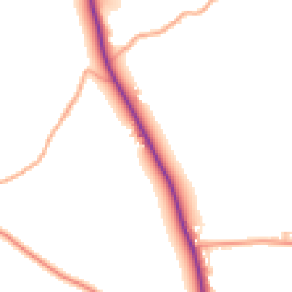 Daytime road noise heatmap for RG4 7UG