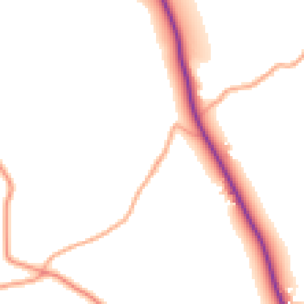 Daytime road noise heatmap for RG4 7UH