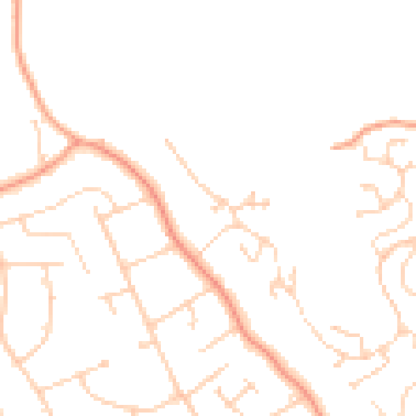 Daytime road noise heatmap for RG4 7XB