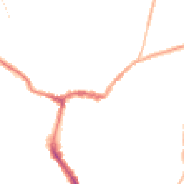 Night-time road noise heatmap for RG4 8AU