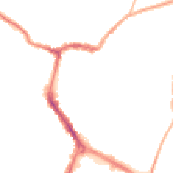 Night-time road noise heatmap for RG4 8BE