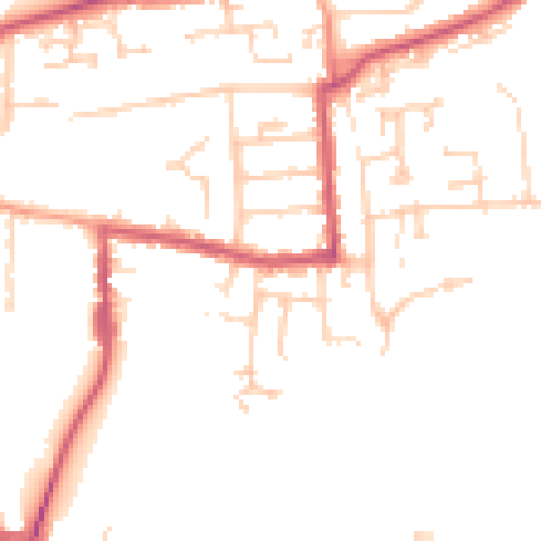 Daytime road noise heatmap for RG4 8ED