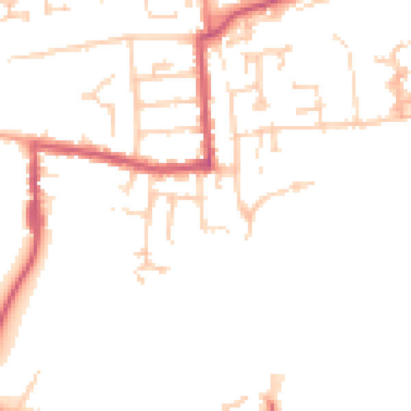 Daytime road noise heatmap for RG4 8EP