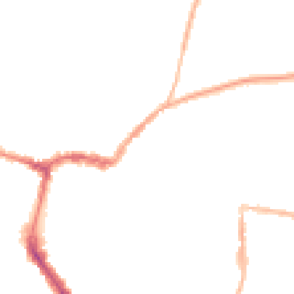 Night-time road noise heatmap for RG4 8JA