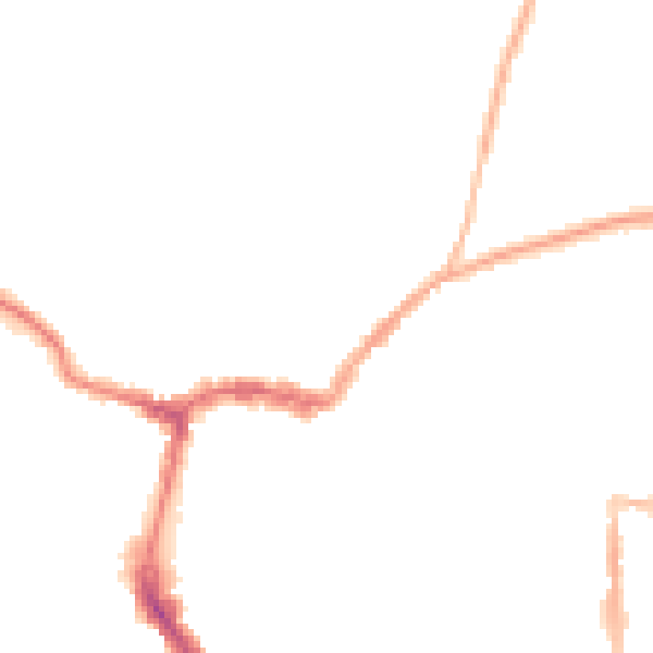 Night-time road noise heatmap for RG4 8JH