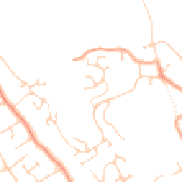 Daytime road noise heatmap for RG4 8LE