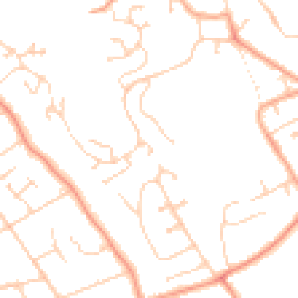 Daytime road noise heatmap for RG4 8PH