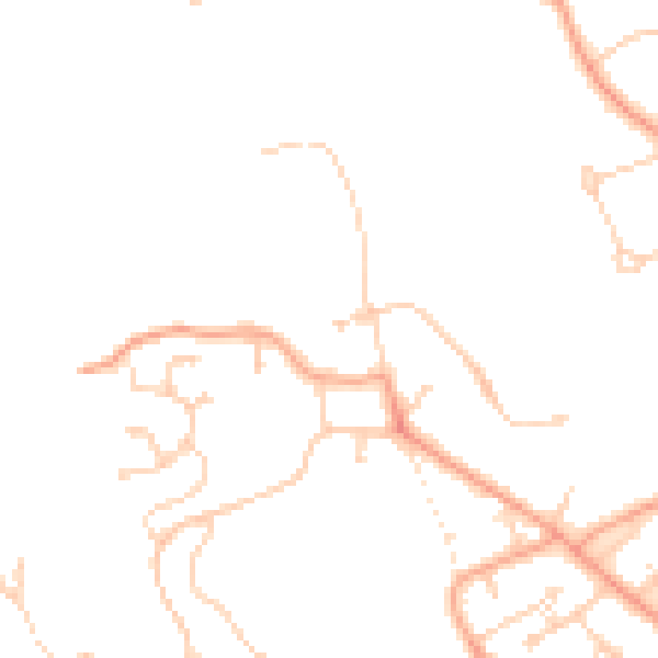 Daytime road noise heatmap for RG4 8PZ