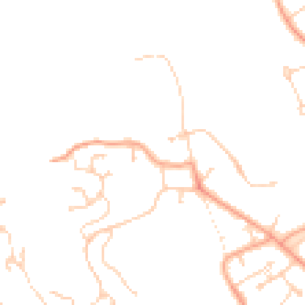 Daytime road noise heatmap for RG4 8QN