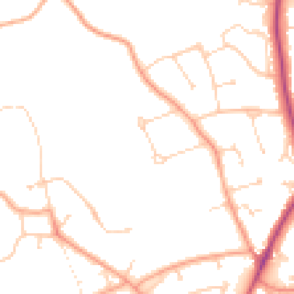 Daytime road noise heatmap for RG4 8SR