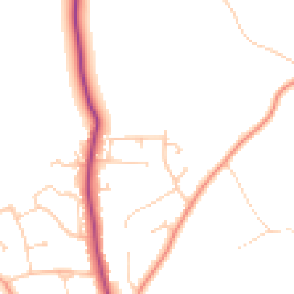 Daytime road noise heatmap for RG4 8UT