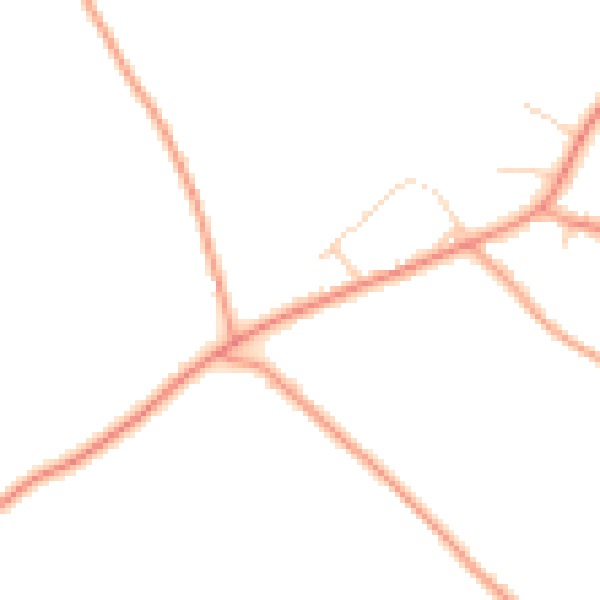 Daytime road noise heatmap for RG4 9AQ
