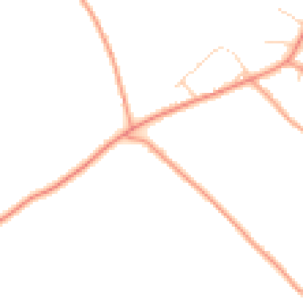 Daytime road noise heatmap for RG4 9BD