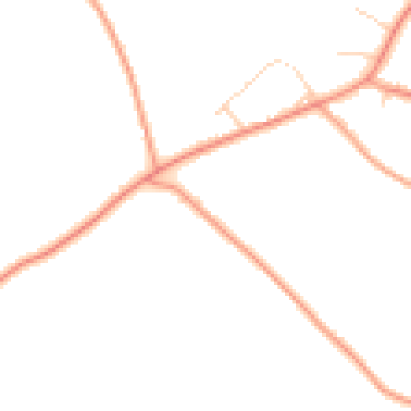 Daytime road noise heatmap for RG4 9BN