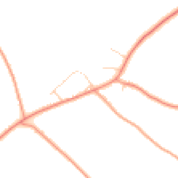 Daytime road noise heatmap for RG4 9BP