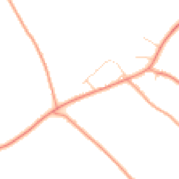 Daytime road noise heatmap for RG4 9BT