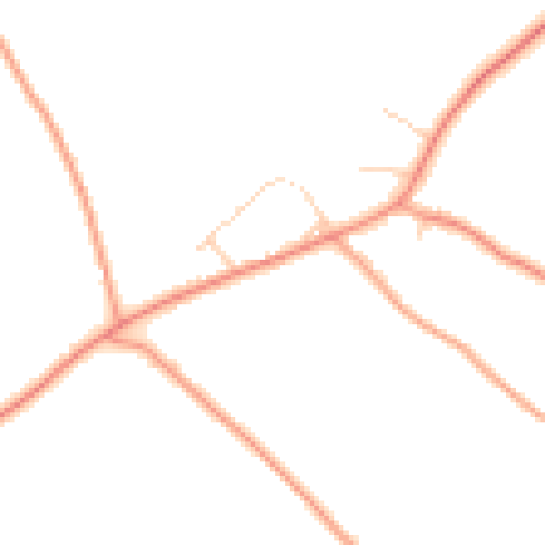Daytime road noise heatmap for RG4 9DA