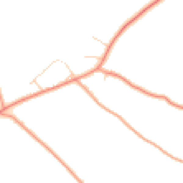 Daytime road noise heatmap for RG4 9DJ