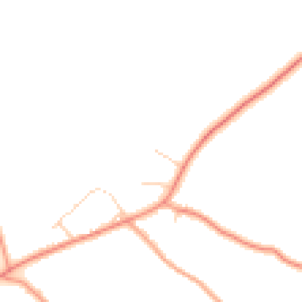 Daytime road noise heatmap for RG4 9DN