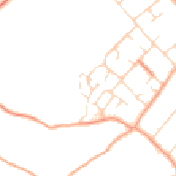 Daytime road noise heatmap for RG4 9DQ
