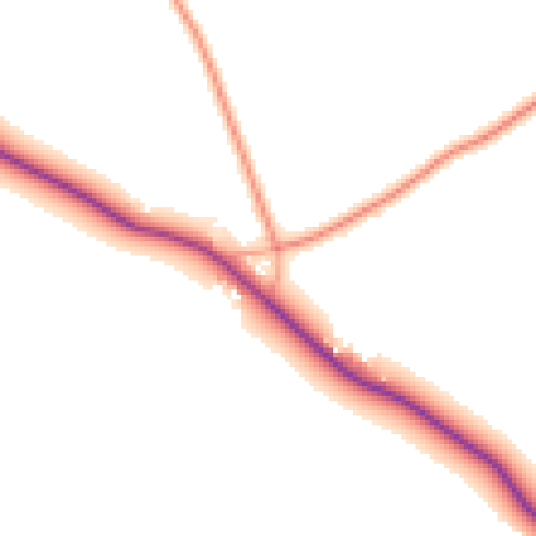 Daytime road noise heatmap for RG4 9FD