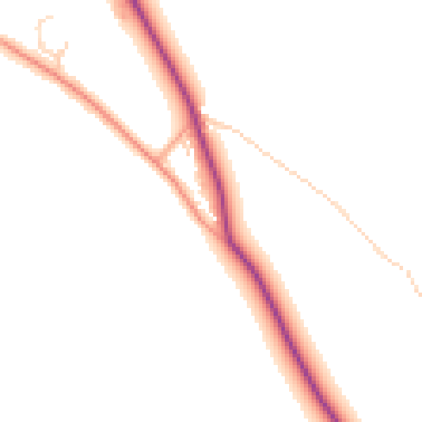 Daytime road noise heatmap for RG4 9JJ