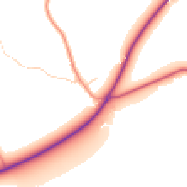 Daytime road noise heatmap for RG4 9QP