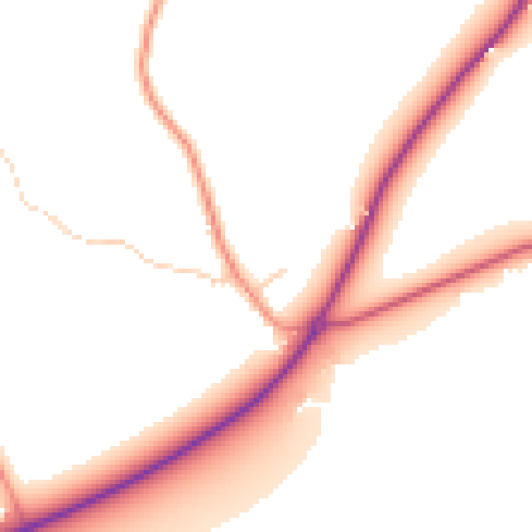 Daytime road noise heatmap for RG4 9QS