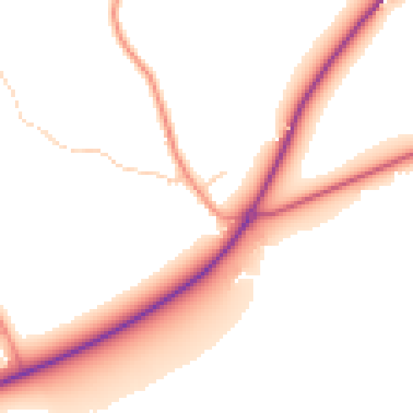 Daytime road noise heatmap for RG4 9QU