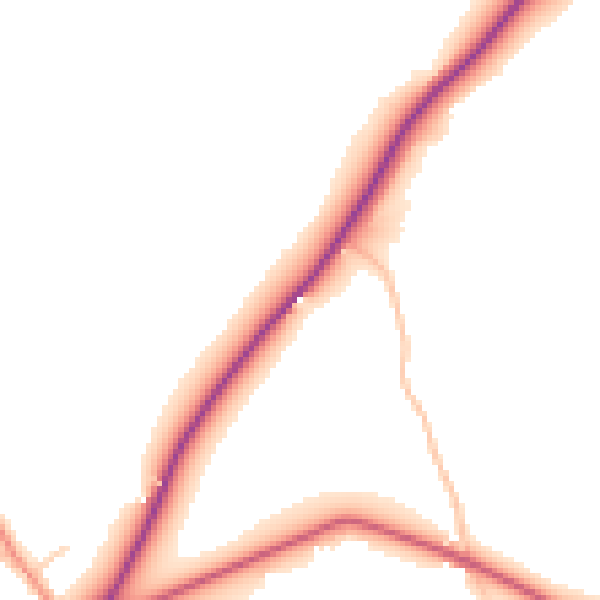 Daytime road noise heatmap for RG4 9RB